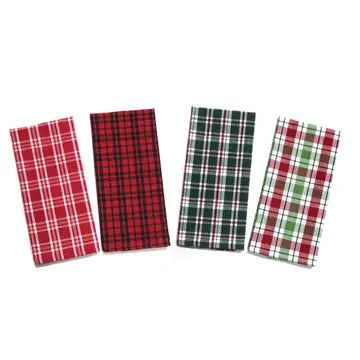 Plaid Woven Kitchen Towels